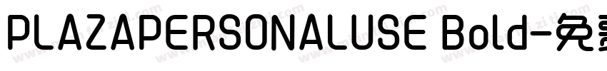 PLAZAPERSONALUSE Bold字体转换